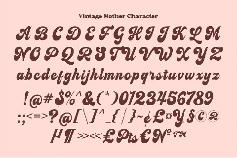 Vintage Mother font