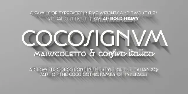 Cocosignum Family font
