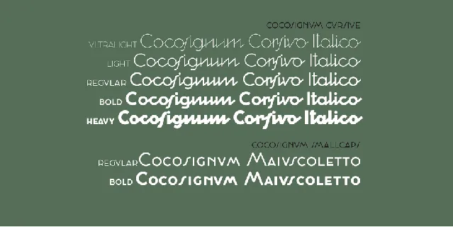 Cocosignum Family font