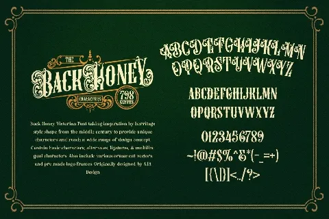 Back Honey font