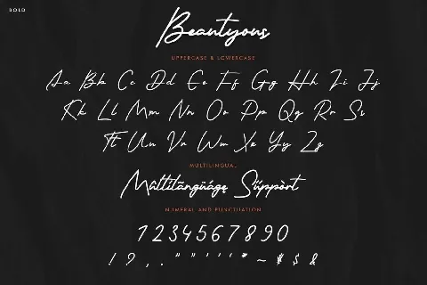 Beautyous font