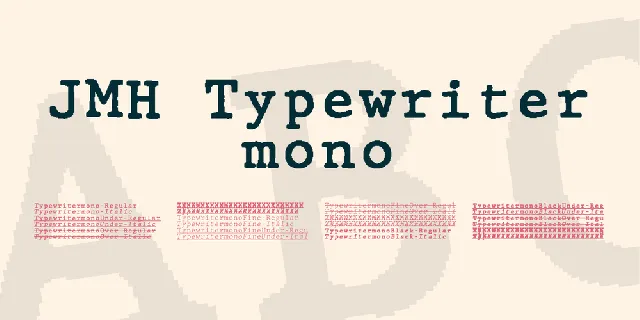 JMH Typewriter mono font