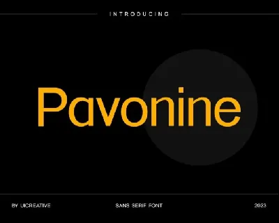 Pavonine font