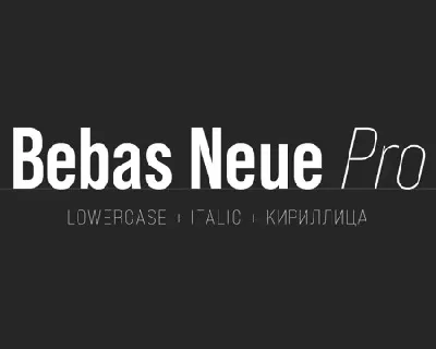 Bebas Neue Pro font
