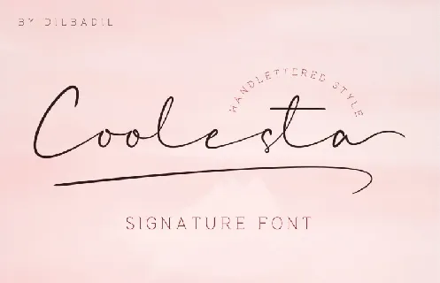Coolesta Signature font