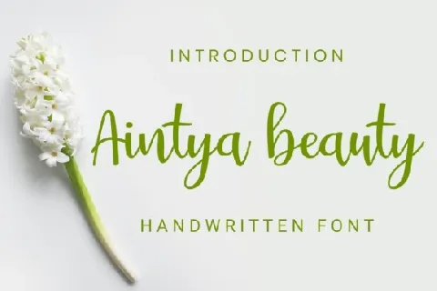 Aintya Beauty Handwritten font
