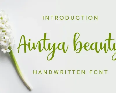 Aintya Beauty Handwritten font