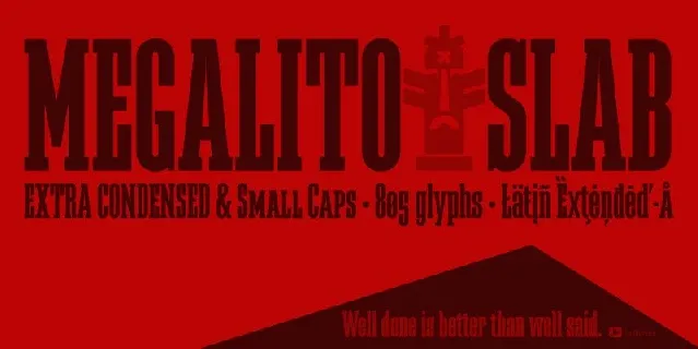 Megalito Slab & Small Caps font