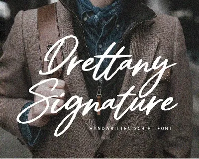 Drettany Signature font