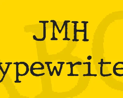 JMH Typewriter font