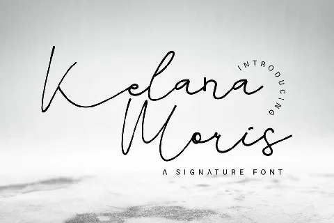 Kelana Moris Signature font