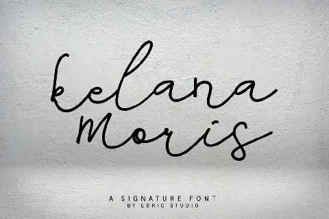 Kelana Moris Signature font