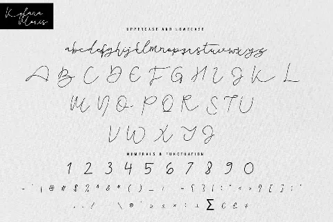 Kelana Moris Signature font