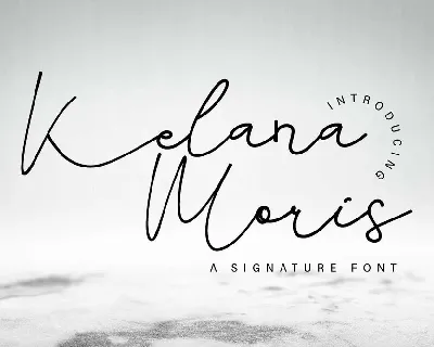 Kelana Moris Signature font