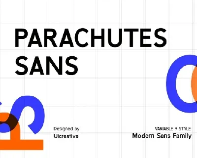 Parachutes Family font
