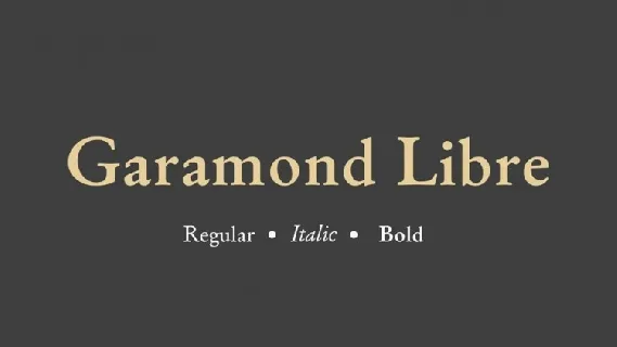 Garamond Libre font