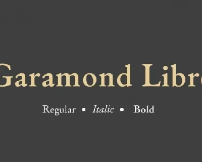 Garamond Libre font