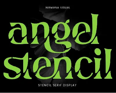 Angel Stencil font