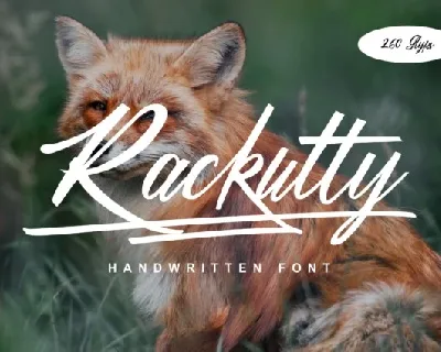 Rackutty font