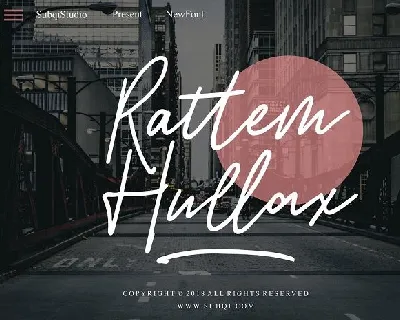 Rattem Hullax Signature font