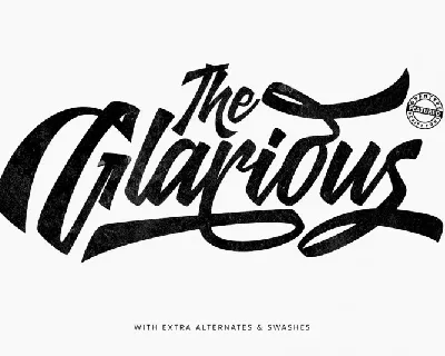 Glarious Calligraphy font