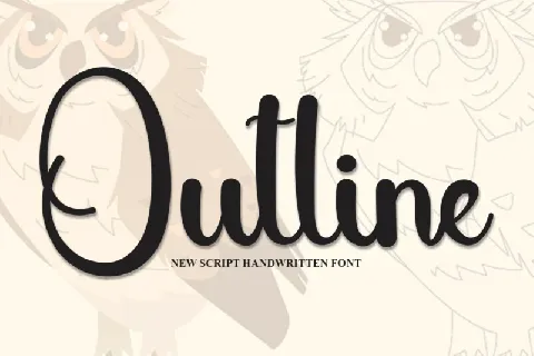 Outline Script font