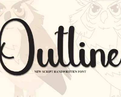 Outline Script font
