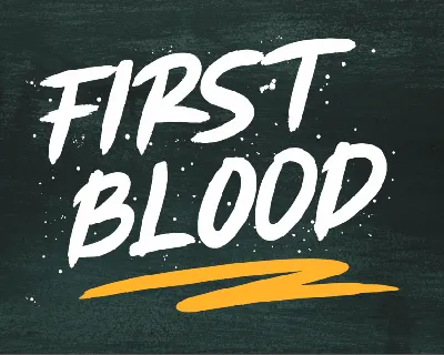 FIRST BLOOD font
