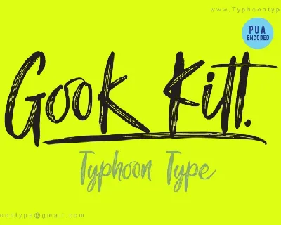Gook Kitt Brush font