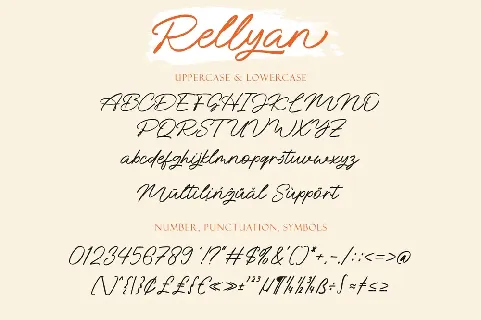 Rellyan font