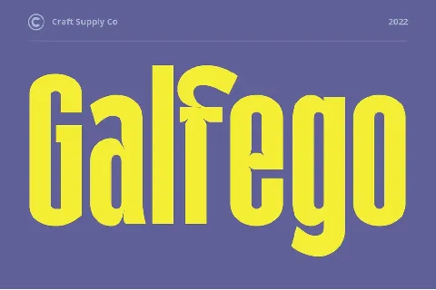 Galfego Free font