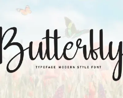 Butterfly Handwritten Typeface font