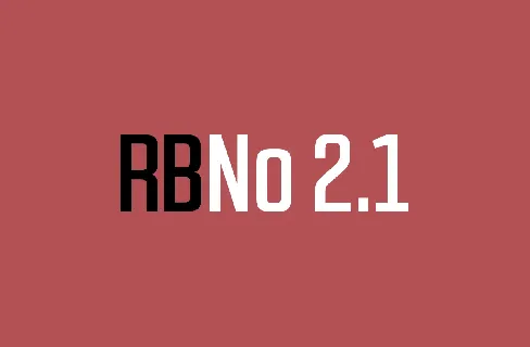 RBNo 2.1 and 3.1 font