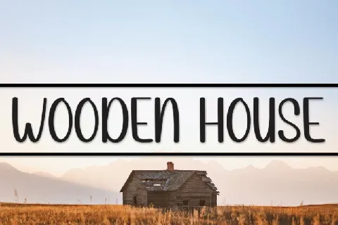 Wooden House Display font