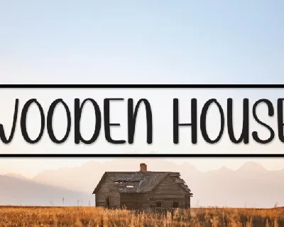 Wooden House Display font