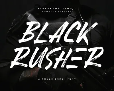 Black Rusher font