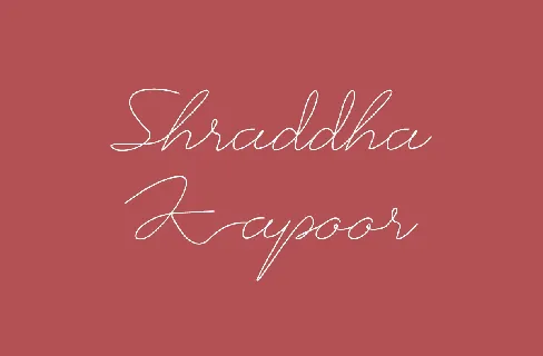 Shraddha Kapoor font