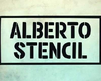 Alberto Stencil font
