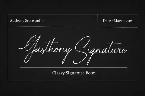 Gasthony Signature font