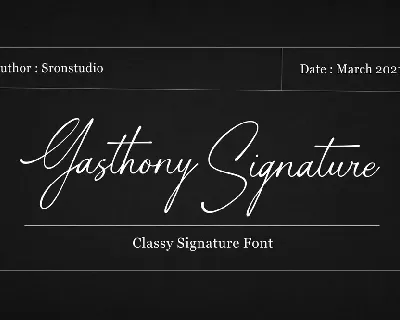 Gasthony Signature font