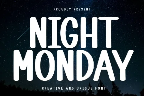 Night Monday Display font