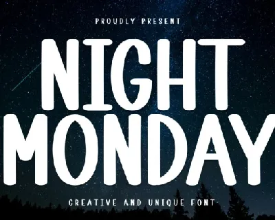 Night Monday Display font