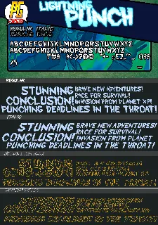 Lightning Punch PG font