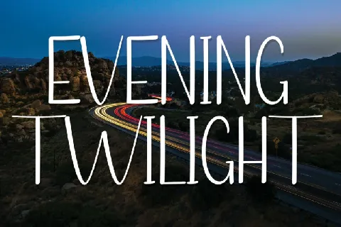 Evening Twilight Display font
