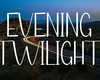 Evening Twilight Display font