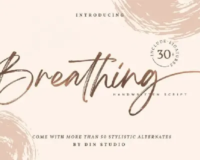 Breathing Brush font