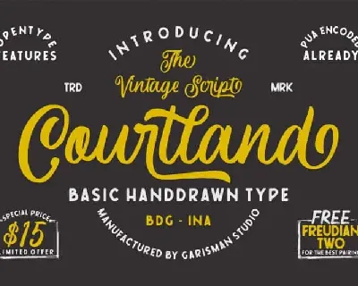 Courtland Handdrawn font