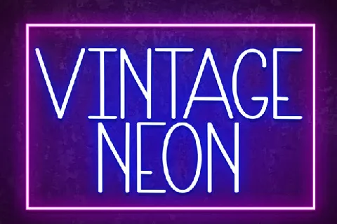 Vintage Neon Display font