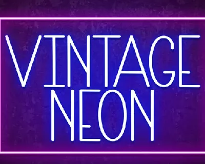 Vintage Neon Display font