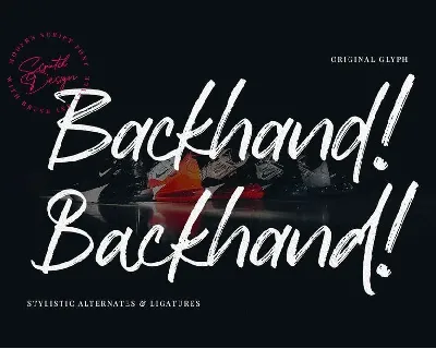 Backhand font